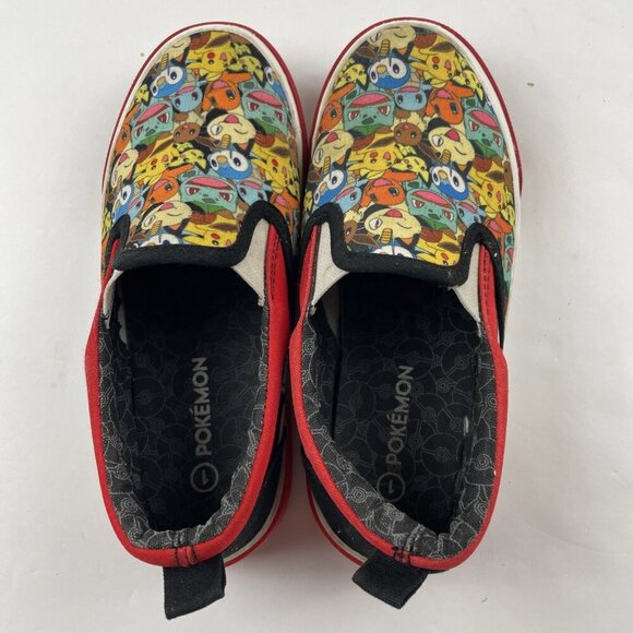 Ground UP Pokemon PIKACHU Slip-On Canvas Sneaker Shoes Unisex Youth Size 1 - Picture 7 of 9